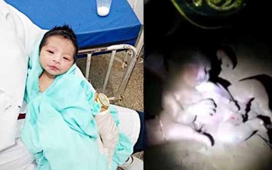 மண்ணில் புதைக்கப்பட்ட குழந்தை: 8 மணி நேரம் கழித்து சுடுகாட்டில் உயிர் பிழைத்த அதிசயம்!!