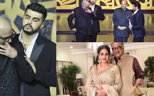 அவள் என் அருகில்! மேடையில் வைத்து கண்ணீர் சிந்திய நடிகை ஸ்ரீதேவியின் கணவர்!!