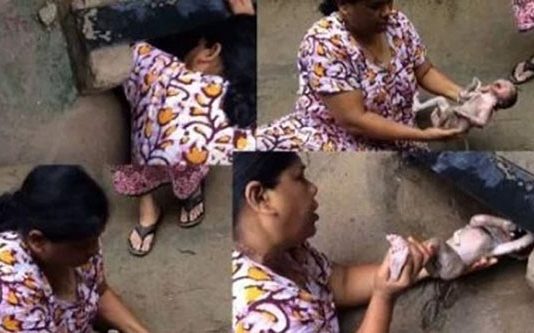 கழிவுநீர்க் குழாயில் பச்சிளம் குழந்தை : பதைபதைப்பை ஏற்படுத்திய சம்பவம்!!