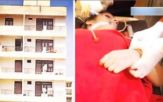 கூட்டு துஸ்பிரயோகத்திலிருந்து தப்பிக்க நிர்வாணமாக 3வது மாடியிலிருந்து குதித்த இளம்பெண்!!