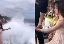 கடலுக்கருகில் போட்டோவுக்கு போஸ் கொடுத்த இளம்பெண் : அடுத்து நடந்த அதிர்ச்சி சம்பவம்!!