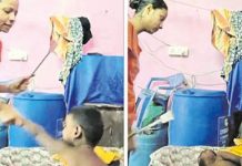 மகனை நிர்வாணப்படுத்தி சித்ரவதை : வீடியோ எடுத்து முதல் கணவருக்கு அனுப்பிய மனைவி!!