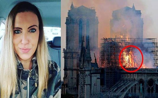 பாரிஸ் தேவாலயத்தில் தீ பிழம்பின் நடுவே தோன்றிய இயேசு : வைரலாகும் புகைப்படம்!!