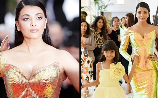 கேன்ஸ் திரைப்பட விழாவில் தங்க நிற ஆடையில் ஜொலித்த உலக அழகி : கண்ணை கவரும் புகைப்படங்கள்!!