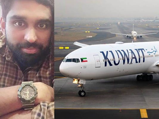 விமான சக்கரத்தில் சிக்கி பலியான ஊழியர் : குவைத்தில் பயங்கரம்!!