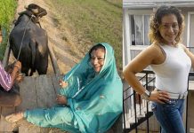 சொகுசு வாழ்க்கையை உதறிதள்ளி ஆடு மாடு மேய்க்கும் வெளிநாட்டுப் பெண்!!