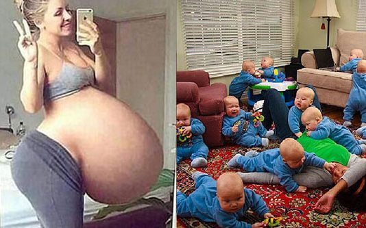 ஒரே பிரசவத்தில் 17 குழந்தைகள் பெற்றெடுத்த பெண்ணின் உண்மை முகம் வெளியானது!!