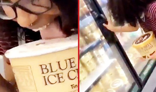 ஐஸ் கிரீமை நக்கிய பெண்ணின் அடையாளம் தெரிந்தது : 20 ஆண்டுகள் சிறைத்தண்டனை கிடைக்க வாய்ப்பு!!