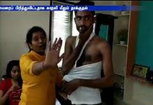 கள் ளக் காதலியுடன் வீட்டில் இருந்த கணவன் : கையும் கள வுமாக பிடித்து அ டித்து நொ றுக்கிய மனைவி!!