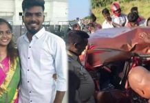 திருமணத்திற்கு சென்ற போது நடந்த கோர விபத்து : பரிதாபமாக ப லியான இளம்தம்பதி!!