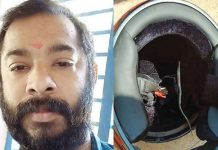 ஹெல்மட்டில் கொடிய விஷ பாம்பு இருப்பது தெரியாமல் 11 கிமீ இருசக்கர வாகனத்தில் பயணித்த ஆசிரியர்!!