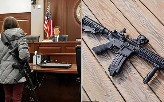 நாடாளுமன்றத்திற்கு பிரமாண்ட து ப்பாக்கியுடன் வந்த 11 வயது சி றுமி!!