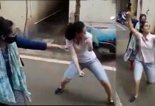 தெருவில் இளம்பெண்ணின் தெறிக்கவிட்ட குத்தாட்டம்… காரணம் என்ன தெரியுமா?