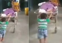 நோ யாளியின் ஸ் ட்ரெச்சரை தள்ளும் 6 வயது சி றுவன்..! அ திர வை க்கும் கா ணொளி… கா ரணம் என்ன?