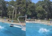 நீச்சல் குளத்தில் இளம்பெண்ணுக்கு அரேங்கேறிய சோ கம்.. விழுந்து விழுந்து சிரித்த நண்பர்கள்!