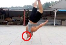 ஒற்றை விரலில் டைவ் அ டித்து அசத்தும் நபர்! 3 ஆண்டுகள் விடா முயற்சிக்கு கிடைத்த வெற்றி!!