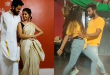 திருமணமான இளம் ஜோடியின் தெறிக்க விடும் நடனம்! ஹீரோக்களையும் மிஞ்சிய காட்சி!