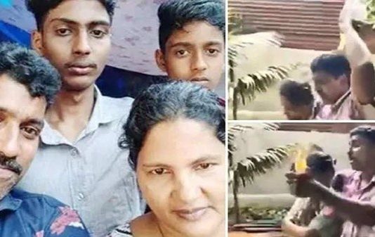 மி.ரட்டிய தம்பதி மீது திடீரென பற்றிய தீ : நேர்ந்த விபரீதம்!!