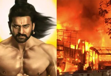 300 கோடி பட்ஜெட்டில் உருவாகும் பிரபாஸின் அதிபுருஷ் படப்பிடிப்பில் தீ.டீ.ர் தீ வி.ப.த்து.. அ.தி.ர்.ச்சியளிக்கும் வீடியோ!!