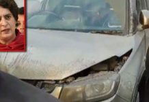 பிரியங்கா காந்தி உடன் சென்ற கார்கள் வி பத் துக்குள்ளானது!