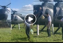 சான்ட்விச் வாங்குவதற்கு 130 கி.மீற்றர் ஹெலிகப்டரில் வந்த நபர்… தீயாய் பரவும் காணொளி!!