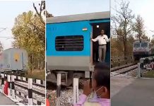 பிரேக் பிடிக்காததால் வேகமாக பின்னோக்கி ஓடிய பயணிகள் ரயில்! மண்கொட்டி தவிர்க்கப்பட்ட பயங்கர விபத்து: திகிலூட்டும் வீடியோ காட்சி!!