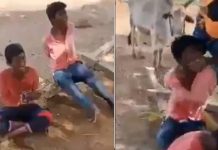 மாங்கா ப.றி.த்ததற்காக கு.ழ.ந்தைகளை கட்டி வைத்து அ.டி.த்து மாட்டு சாணி சாப்பிட வைத்த கொ.டூ.ரன்கள்! க.லங்க வைக்கும் காட்சி!!