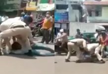 முக கவசம் சரியாக அணியாத ஆட்டோ ஓட்டுநரை தா.க்.கிய போலீசார்!! நடந்த ப கீர் பின்னணி !!