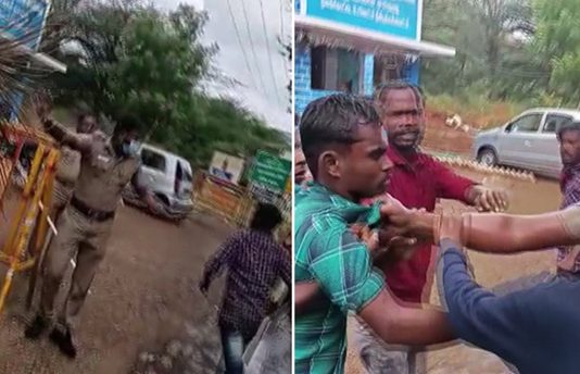 கு.டிபோ.தையில் இருசக்கர வாகனத்தில் வந்த இ.ளை.ஞர்கள் காவலர்களை தா.க்.கும் ஷாக் வீடியோ காட்சிகள்!!