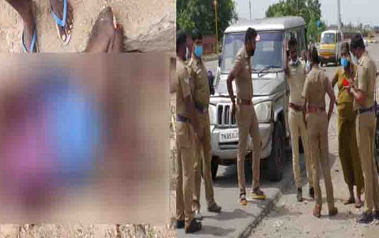 நான்கு வழிசாலையில் கட்டிட ஒப்பந்தகாரருக்கு நேர்ந்த ப.ய.ங்கரம்!!