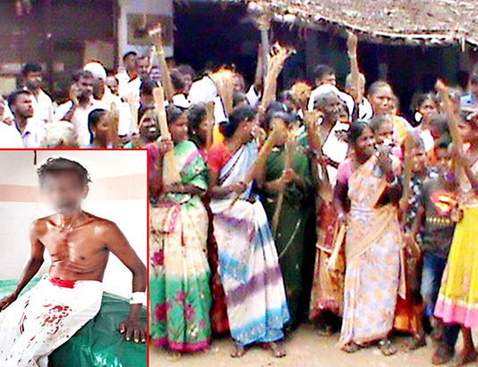 கோவிலில் பெண்ணுடன் தனியறையில் இருந்த பூசாரி… செருப்பால் அடித்து விரட்டிய பொதுமக்கள் – வைரல் வீடியோ!!