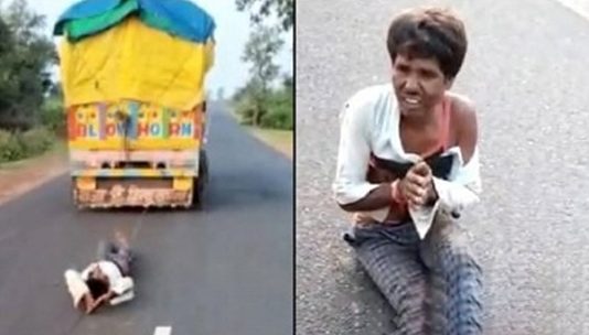 பழங்குடி வாலிபரை லாரியில் கட்டி இழுத்துக் கொ.ன்.ற கு.ம்பலால் பரபரப்பு!!