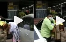 வேறொரு பெண்ணுடன் ஹோட்டலுக்கு சென்ற கணவன்: வாசலிலே பிடித்து அடித்து நொறுக்கிய மனைவி… கேமராவில் பதிவான காட்சி!!