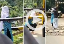 கதறி அழுதபடி ரயில் முன் நின்ற இளம்பெண் : அடுத்த சில நொடிகளில் நடந்த திகிலூட்டும் காட்சி!!