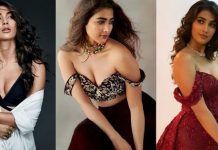 கட்டழகுல கட்டி போட்டுட்டீங்க.. தங்கச் சிலை போல ஜொலிக்கும் அழகில் பூஜா ஹெக்டே!!
