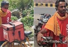 கொளுத்தும் வெயிலில் சைக்கிள்ல உணவு டெலிவரி செஞ்ச ஊழியர் : அடுத்த 24 மணி நேரத்துல நடந்த நெகிழ்ச்சி சம்பவம்!!
