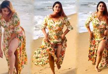 கடற்கரையில் அழகை காட்டி ரசிகர்களை குஷிப்படுத்திய ஷிவானி!!