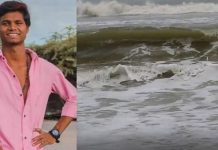 செல்ஃபி எடுக்கும்போது கடல் அலையில் சிக்கிய பள்ளி மாணவன்… நண்பர்கள் கண்முன்னே நடந்த சோகம்!!