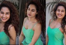 சிங்கிள் பீஸ் நீச்சல் உடையில் நடிகை பூஜா ராமச்சந்திரன்.. Zoom செய்து ரசிக்கும் ரசிகர்கள்!!