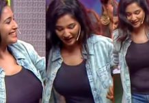 கால்களை மார்க்கமா வைத்து போஸ் கொடுத்து ரசிகர்களின் சூட்டை கிளப்பிய நடிகை சரண்யா!!