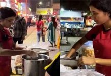 பானிபூரி கடை நடத்தும் இளம்பெண்… காரணத்த கேட்டு உடைந்து போன நெட்டிசன்கள்!!