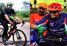 கேரளாவிலிருந்து லண்டனுக்கு தனியாக சைக்கிள் பயணம் : ஆசைக்காக ஐ.டி வேலையை விட்ட இளைஞர்!!