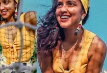 கடற்கரையில் பாவாடையை பறக்க விட்டு காத்து வாங்கும் அமலா பால் ஹாட் கிளிக்ஸ்!!