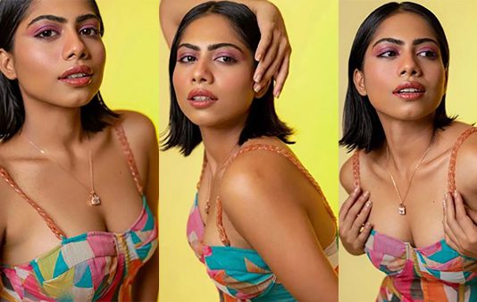 வாழைத்தண்டு போன்ற வாளிப்பான தொடை அழகு எடுப்பாக தெரிய போஸ் கொடுத்த ஹென்னா பெல்லா!!