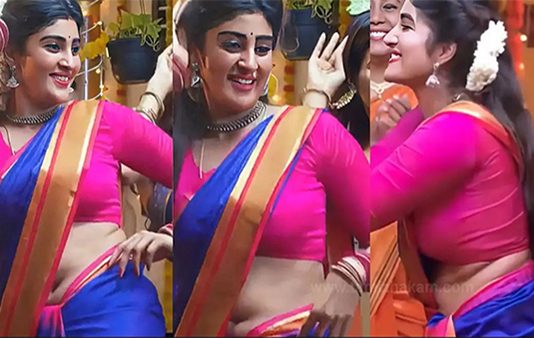 பின்னழகை காட்டி இளசுகளின் தூக்கத்தை கெடுத்த நிமேஷிகா ராதாகிருஷ்ணன்!!