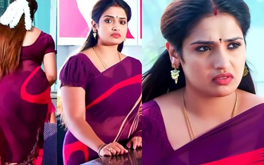 வாவ்.. சீரியலில் குடும்ப குத்துவிளக்காக தோன்றும் நடிகை வித்யா-வா இது..? வாயை பிளந்த ரசிகர்கள்!!