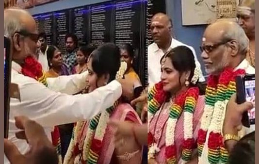 பிரான்சில் இருந்து புதுச்சேரிக்கு பறந்து வந்து.. பெண்ணை கரம்பிடித்த 54 வயது நபர் : வைரலாகும் திருமண வீடியோ!!