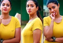 மேலாடையை குறைத்து சூடான போஸ் கொடுத்த நிவேதா பெத்துராஜ்.. ஷாக்கான ரசிகர்கள்!!
