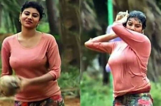 முன்னழகை தூக்கலாக காட்டி ரசிகர்களை தூங்கவிடாமல் செய்த நிவிஷா!!