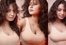 டாப் ஆங்கிள்ல முன்னழகை காட்டி இளசுகளை கிறுகிறுக்க வைத்த சயானி பிரதன்!!